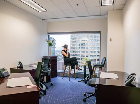 Private office space with city views at Servcorp Bastion Tower, Leopold Quarter in Brussels.